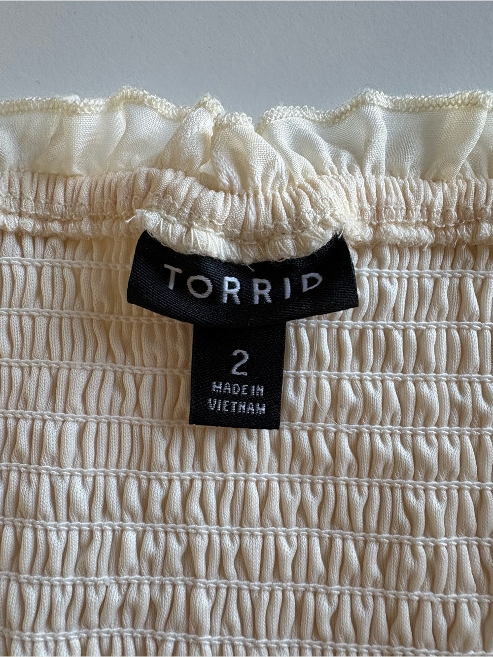 Torrid Floral Square Neck Elastic Waist Tiered A-Line Mini Dress Boho Cream 2X - Picture 9 of 11